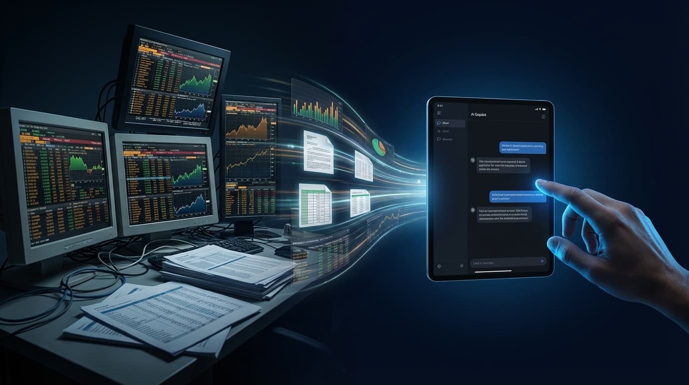 Retail investor using an AI finance copilot as a Bloomberg Terminal alternative.